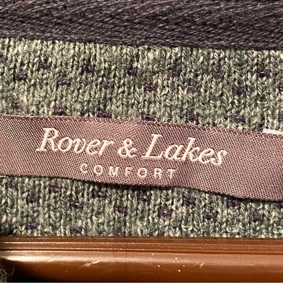 Rover& Lakes Comfort Sweater Mens Size XL Pull Over Buttons Green-Black - Picture 5 of 10